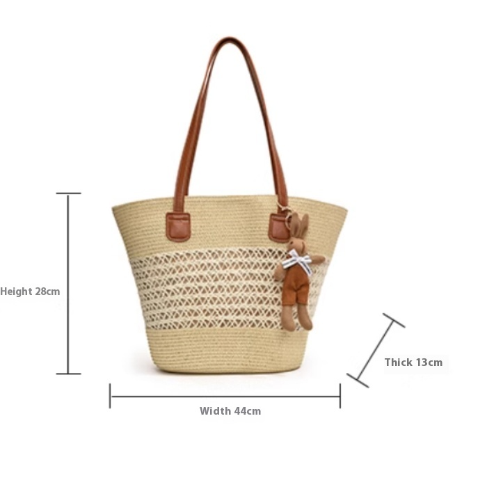 Woven Rattan Shoulder Bag