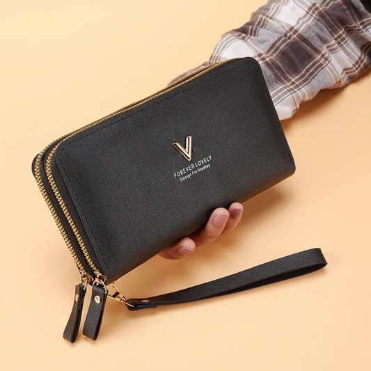 Women 's Handbag with Double Zip and Large Capacity