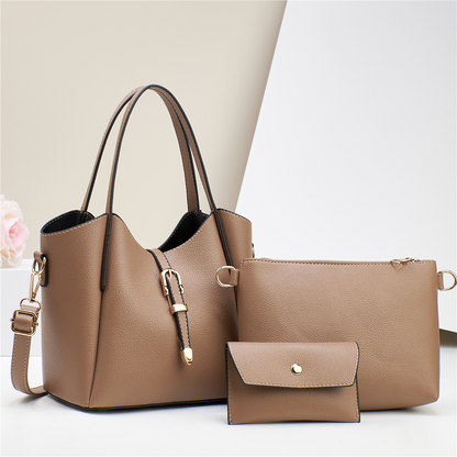 Stylish Three - Piece Shoulder Bag with Large Capacity