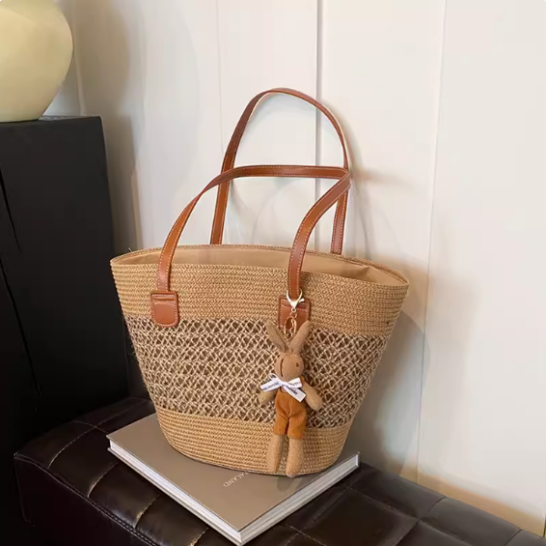 Woven Rattan Shoulder Bag