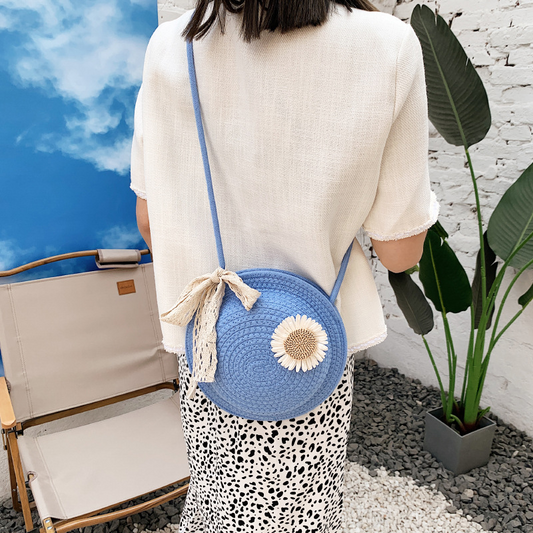 Stroy Bag with Floral Appliqué
