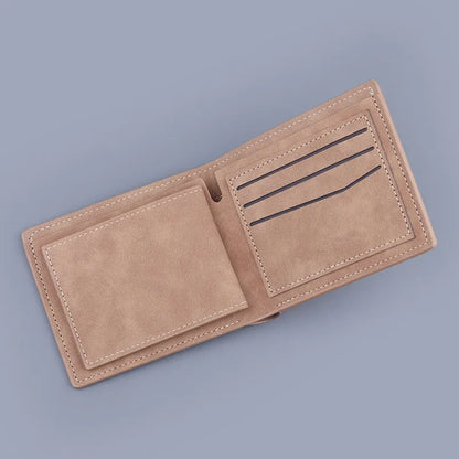 Compact Leather Bi - Fold Wallet for Men