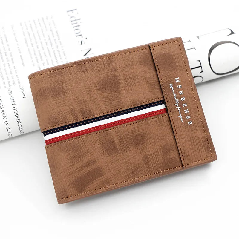 Versatile Tri - Fold Wallet with Coin and Card Compartments