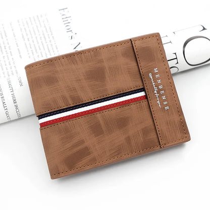 Versatile Tri - Fold Wallet with Coin and Card Compartments