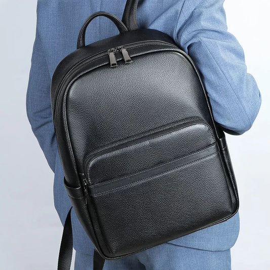 Premium Leather Business Backpack