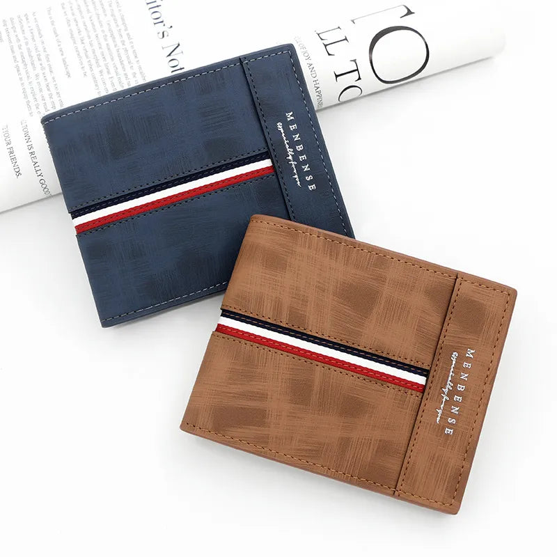 Versatile Tri - Fold Wallet with Coin and Card Compartments
