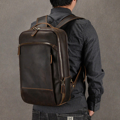 Rugged Leather Rucksack for Every Adventure