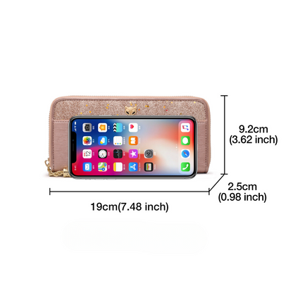 Elegant Two - Layer Leather Wallet for Women