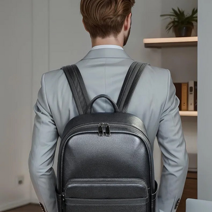 Premium Leather Business Backpack
