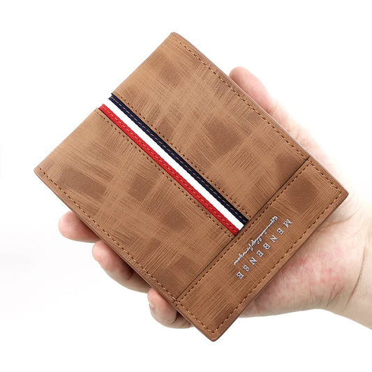 Versatile Tri - Fold Wallet with Coin and Card Compartments