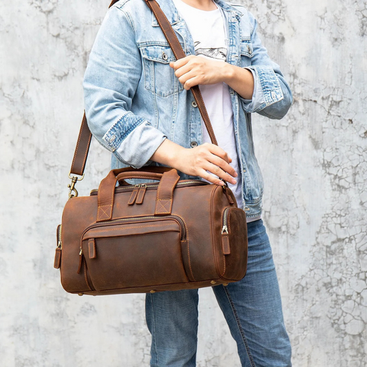 Stylish Leather Travel Bag for Men