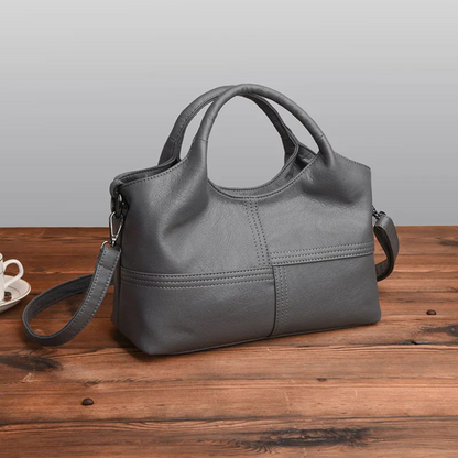 Elegant Leather Mum 's Handle Bag