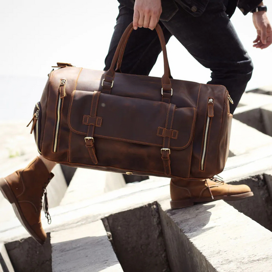Classic Luxury Leather Travel Bag