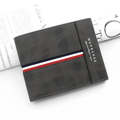 Versatile Tri - Fold Wallet with Coin and Card Compartments