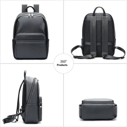 Premium Leather Business Backpack