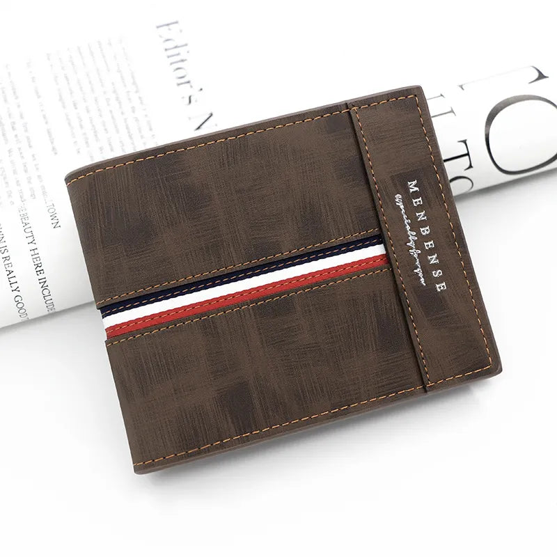 Versatile Tri - Fold Wallet with Coin and Card Compartments