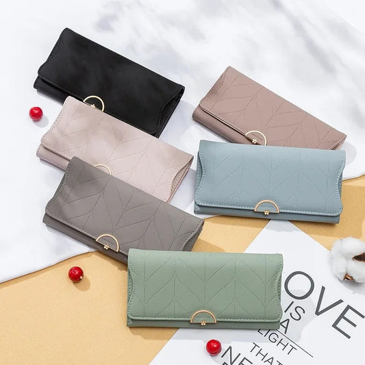 Women 's Tri - Fold Clutch Purse with Large Capacity