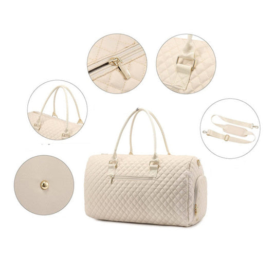 Quilted Travel Toiletry Bag for Men and Women